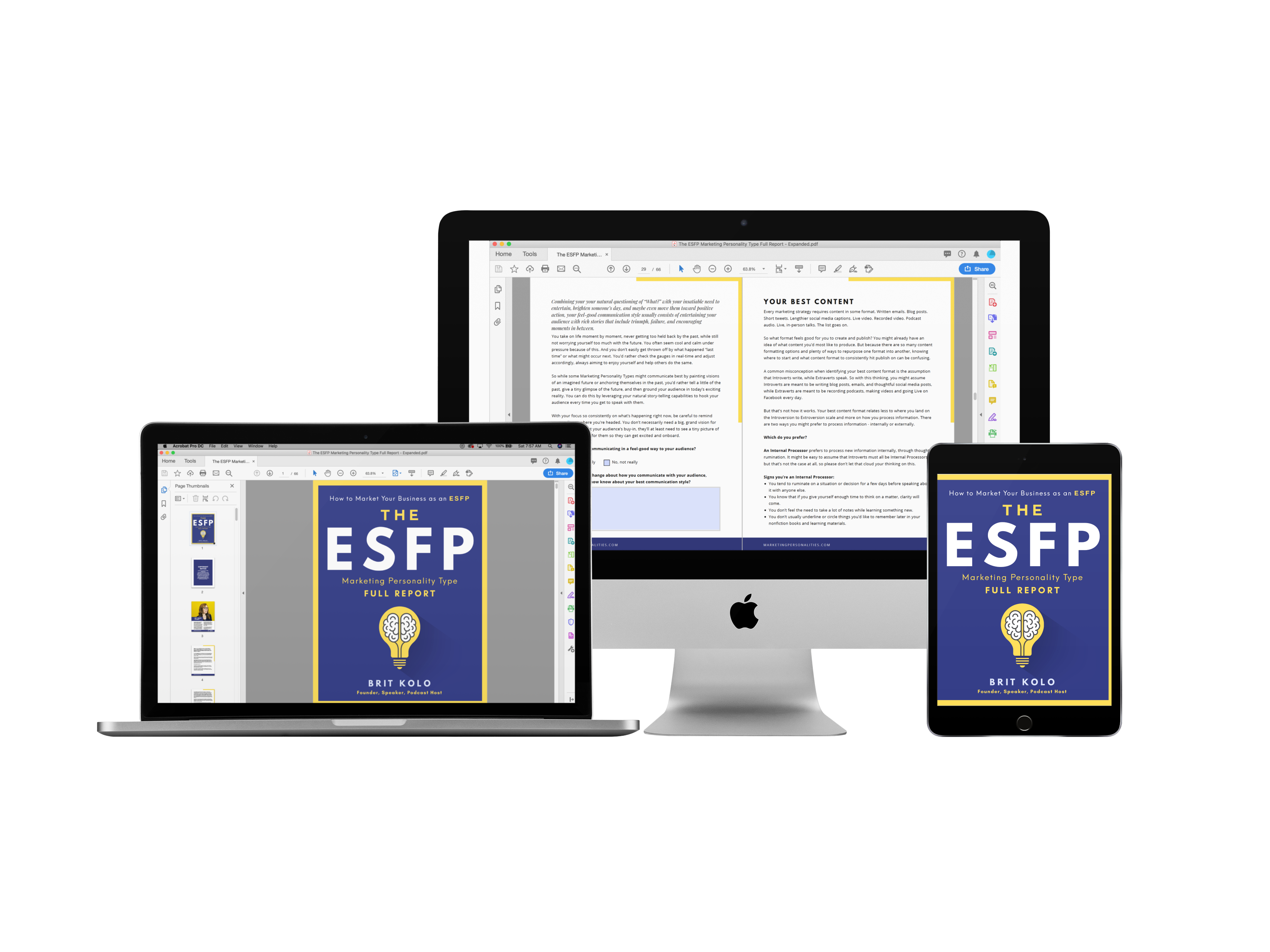 ESFP Marketing Personality Type Full Report Product